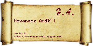 Hovanecz Adél névjegykártya